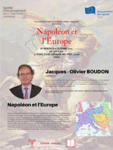 Conférence de Jacques-Olivier Boudon sur « Napoléon et l’Europe »